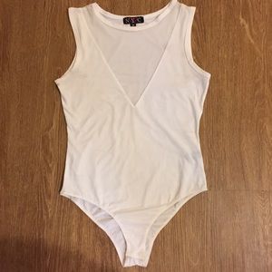 💋💋3 for $25💋💋 Mesh lined deep v bodysuit